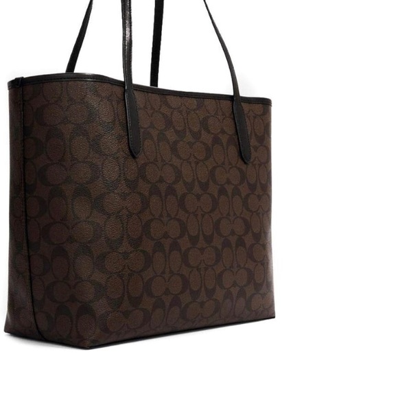 Coach shoulder Tote signature city brown and black 5696 - Picture 7 of 12